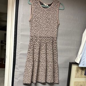 Rebecca Taylor Black and Cream Animal Print Top